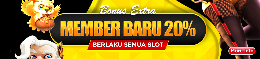 BONUS MEMBER BARU 20% 